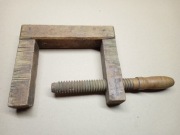 Stary uchwyt stolarski, antyczny ścisk stolarski