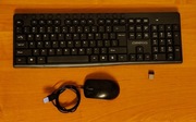 Klawiatura bezprzewodowa Omega OKM071B + mysz przewodowa