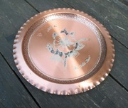 MIEDZIANY GRAWEROWANY TALERZ