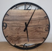 Unikatowy Zegar ścienny wykonany z Drewna (50cm)