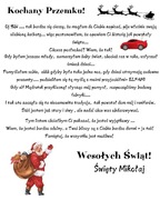 List od Mikołaja w ramce A4