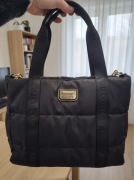 torebka Monnari shopper premium czarna wodoodporna, pikowana, A4