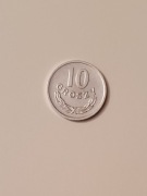 10 Groszy  Aluminium . Moneta obiegowa z roku 1966 . Stan  - bardzo dobry .