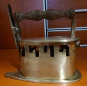 Mosiężne, węglowe żelazko 