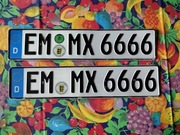 Tablice rejestracyjne kolekcjonerskie.