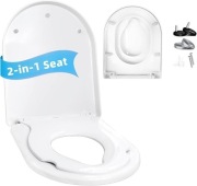 Deska sedesowa z opcją dziecięcą, kształt D, wolonoopadająca, nowa