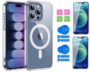IPHONE 14 PRO ETUI MAGSAFE TRANSPARENT + 2 X SZKŁO 9 D  Zestaw