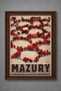 Plakat A3 Mazury jesień vintage