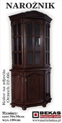 Witrynka Narożna 70` Orzech Dąb Natura Lakierowany BEKAS Producent Mebli 