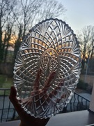 Misa kryształowa szklana żardiniera patera kryształy hortensja huta prl