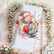 Kartka, ręcznie robiona, nauczyciel, język polski