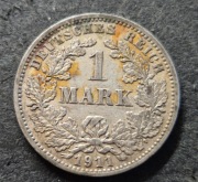 Niemcy 1 marka 1911 J srebro