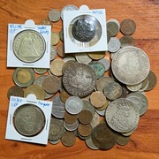 Zestaw ponad 100 Starych Monet Polska IIRP Traugutt USA Dolar Talar Antyk