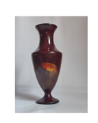 złote rybki wazon czara puchar flakon z laki retro vintage Korea Wietnam