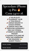 iPhone 13 Pro złoty gold 128 GB jak nowy