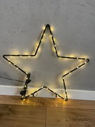 Gwiazda dekoracyjna świąteczna ozdoba wbijana LED czarna