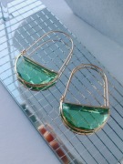 Kolczyki kryształowe zielony jasny 