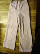 TuSzyte | Eleganckie spodnie dzwony, różowe, bawełna, PL R.128/134