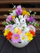 Stroik wielkanocny na grób dziecka dla aniołka na cmentarz 