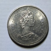 5 cents 1987 bez znaku menniczego Elżbieta II Kanada