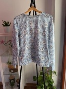 Bluzeczka z wiskozy w niebieskie paski floral print