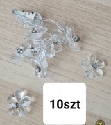 Kwiaty Róże akrylowe przydasie półprodukty 