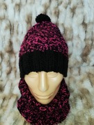 Czapka, golf, komin, komplet, rękodzieło, handmade