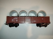 4-osiowa 2-wózkowa platforma z ładunkiem rur Mehano H0 Okazja!