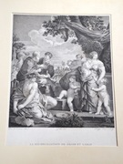 Grafika Przymierze Jakuba z Lebanem -wg. obrazu Pietro da Cortona