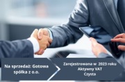 Sprzedam gotową spółkę z o.o. VAT i VAT UE