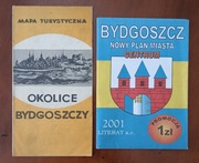 Okolice Bydgoszczy 1968 mapa turystyczna + Bydgoszcz plan miasta 2001