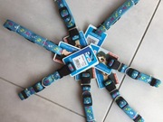 obroża niebieska w łapki dla psa, rozmiar L, NOWE