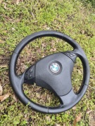 Kierownica skórzana kiera BMW E60 E61 3 ramienna multifunkcja z poduszką