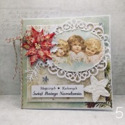 Kartki świąteczne, kartka Boże Narodzenie ręcznie robione z kopertą