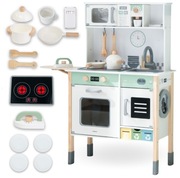 INTERAKTYWNA DREWNIANA KUCHNIA z Pralką Zmywarką Tablicą Dla dzieci