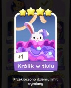 Monopoly go karta 4* Królik w tiulu set 19