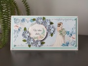 RĘCZNIE ROBIONA KARTKA ŚLUBNA 3D + ŻYCZENIA + KOPERTA 