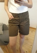 Brązowe spodenki damskie z bawełny, H&M, M 