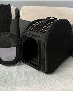Transporter Dla Psa Kota Królika Torba Podróżna Klatka Kojec Czarny