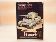 Model Kartonowy Czołg Lekki M5A1 Stuart VI Mały Modelarz 3/1990 Polecam 