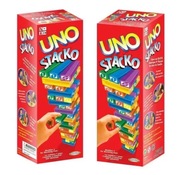 Gra typu jenga UNO Stacko! Dla rodziny, dzieci, zabawa dla najmłodszych