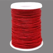 Sznurek bawełniany woskowany 1mm czerwony