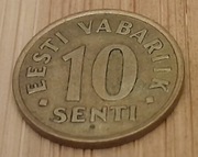 Krona estońska 10 centów Estonia Tallin Bałtyk ZSRR 