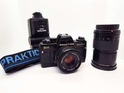 Aparat Lustrzanka Praktica Electronic BM, dwa Obiektywy 