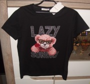 _EMMA&ALEX_ T-SHIRT  z miśkiem cyrkonie r. S/M