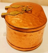 Tabakierka szkatułka puzderko cukiernica bombonierka puzderko miedziane 