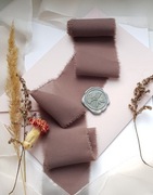 Wstążka szyfonowa ręcznie rwana Vintage 3 x 140 cm