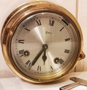 ZEGAR okrętowy klasyczny mechaniczny NFW germany mosiężny na kluczyk