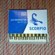 SCORPIO łuski + pudełko. 20 łusek 5,56x45 (.223 REM) - AR15, Beryl, 5,56