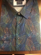 Koszula męska wzorek liście wersja pół slim rozm 